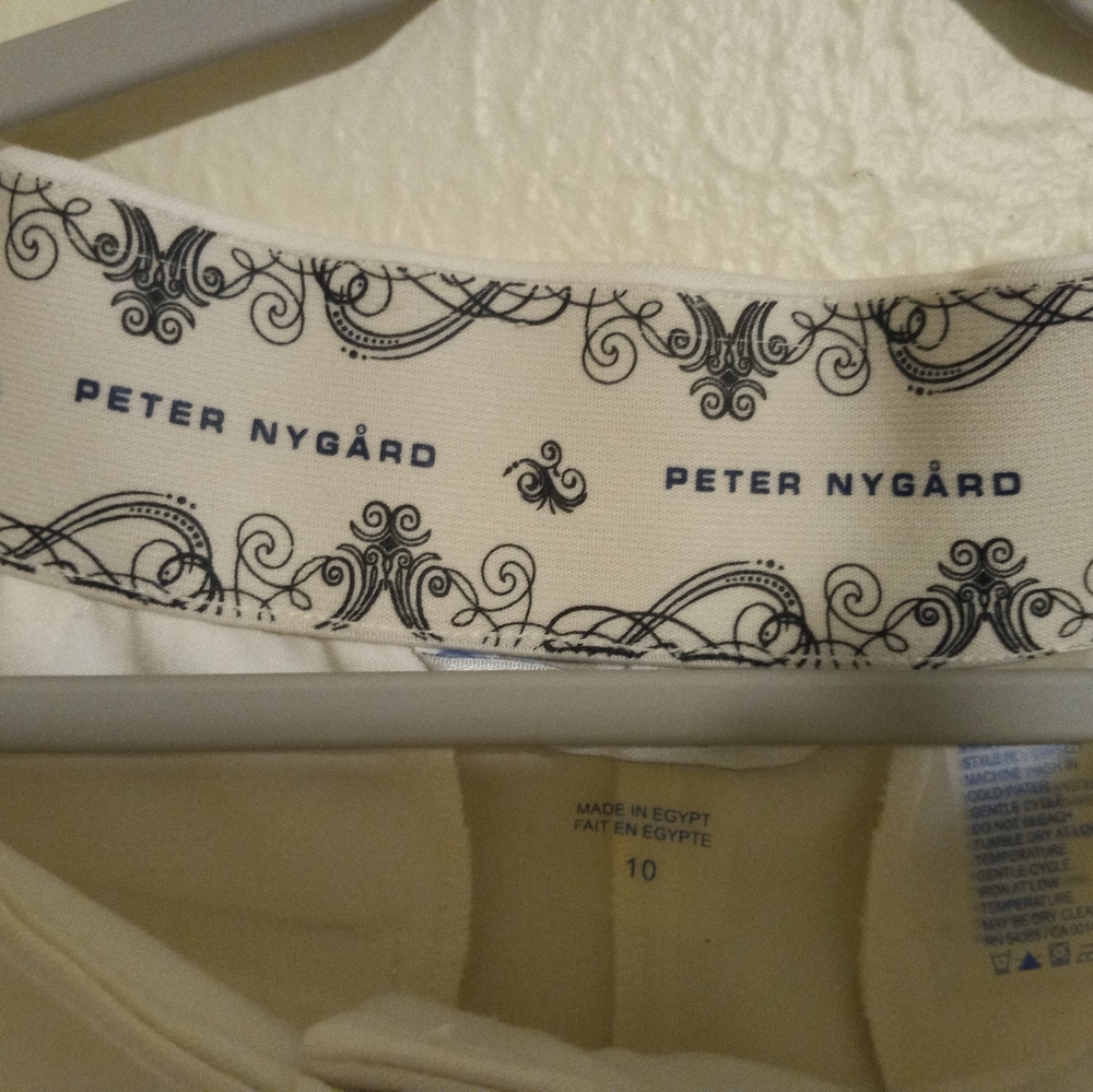 New Peter Nygard Strech White Formal Pants